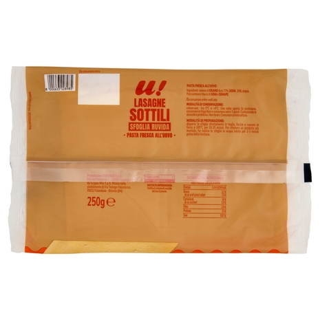 Lasagne Sottili Sfoglia Ruvida U!